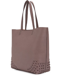 Sac fourre-tout en cuir gris Tod's