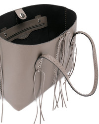 Sac fourre-tout en cuir gris Tod's