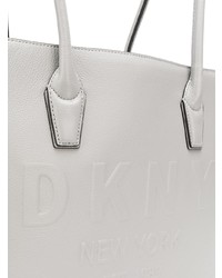 Sac fourre-tout en cuir gris DKNY