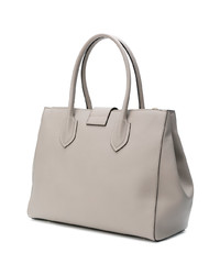 Sac fourre-tout en cuir gris Furla