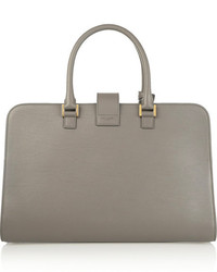 Sac fourre-tout en cuir gris Saint Laurent