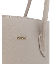 Sac fourre-tout en cuir gris Furla