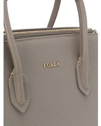 Sac fourre-tout en cuir gris Furla