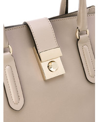 Sac fourre-tout en cuir gris Furla