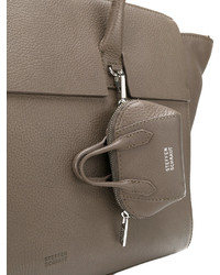 Sac fourre-tout en cuir gris Steffen Schraut