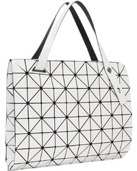 Sac fourre-tout en cuir gris Bao Bao Issey Miyake