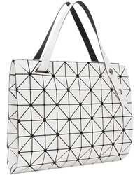 Sac fourre-tout en cuir gris Bao Bao Issey Miyake