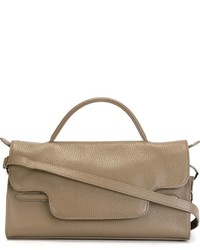 Sac fourre-tout en cuir gris Zanellato