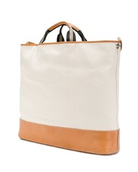 Sac fourre-tout en cuir imprimé beige Sonia Rykiel