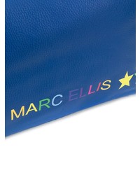 Sac fourre-tout en cuir imprimé bleu Marc Ellis