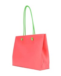 Sac fourre-tout en cuir imprimé fuchsia Alberta Ferretti