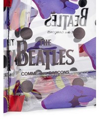 Sac fourre-tout en cuir imprimé multicolore The Beatles X Comme Des Garçons