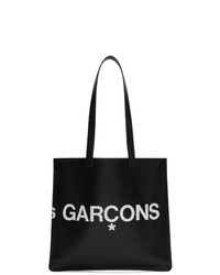 Sac fourre-tout en cuir imprimé noir et blanc Comme des Garcons Wallets