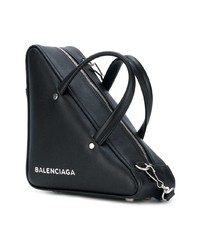 Sac fourre-tout en cuir imprimé noir et blanc Balenciaga