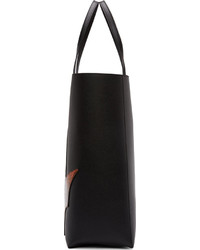 Sac fourre-tout en cuir imprimé noir Stella McCartney