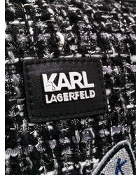 Sac fourre-tout en cuir imprimé noir Karl Lagerfeld