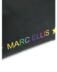 Sac fourre-tout en cuir imprimé noir Marc Ellis