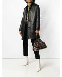 Sac fourre-tout en cuir imprimé noir Vivienne Westwood