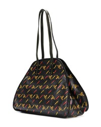 Sac fourre-tout en cuir imprimé noir Vivienne Westwood