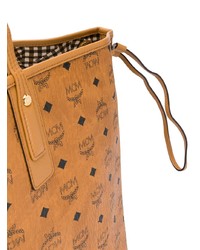 Sac fourre-tout en cuir imprimé tabac MCM