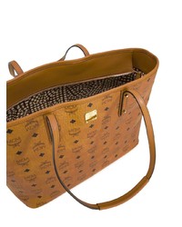 Sac fourre-tout en cuir imprimé tabac MCM