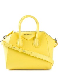 Sac fourre-tout en cuir jaune Givenchy