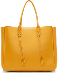 Sac fourre-tout en cuir jaune Lanvin