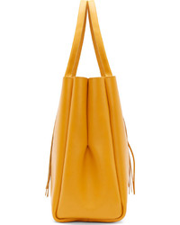 Sac fourre-tout en cuir jaune Lanvin