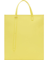 Sac fourre-tout en cuir jaune