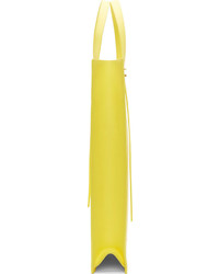 Sac fourre-tout en cuir jaune