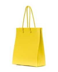 Sac fourre-tout en cuir jaune Medea