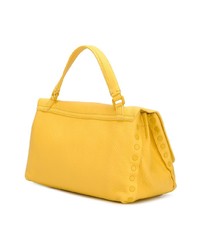 Sac fourre-tout en cuir jaune Zanellato