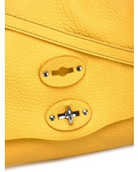 Sac fourre-tout en cuir jaune Zanellato