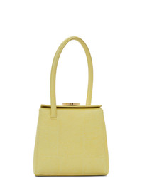 Sac fourre-tout en cuir jaune Little Liffner