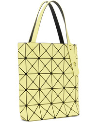 Sac fourre-tout en cuir jaune Bao Bao Issey Miyake