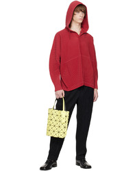 Sac fourre-tout en cuir jaune Bao Bao Issey Miyake