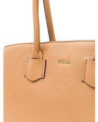 Sac fourre-tout en cuir marron clair Furla