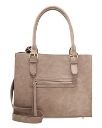 Sac fourre-tout en cuir marron clair Anna Field