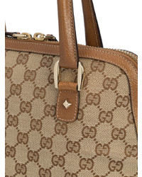 Sac fourre-tout en cuir marron clair Gucci Vintage