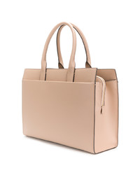 Sac fourre-tout en cuir marron clair Tory Burch