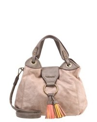 Sac fourre-tout en cuir marron clair Tamaris