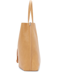 Sac fourre-tout en cuir marron clair Maison Margiela