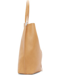 Sac fourre-tout en cuir marron clair Maison Margiela