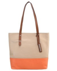 Sac fourre-tout en cuir marron clair Tom Tailor