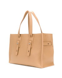 Sac fourre-tout en cuir marron clair Orciani