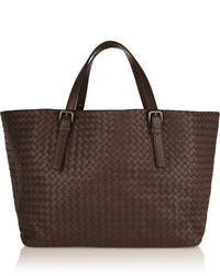 Sac fourre-tout en cuir marron foncé Bottega Veneta