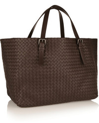 Sac fourre-tout en cuir marron foncé Bottega Veneta