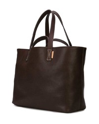 Sac fourre-tout en cuir marron foncé Hender Scheme