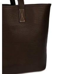 Sac fourre-tout en cuir marron foncé Hender Scheme