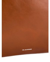 Sac fourre-tout en cuir marron Jil Sander